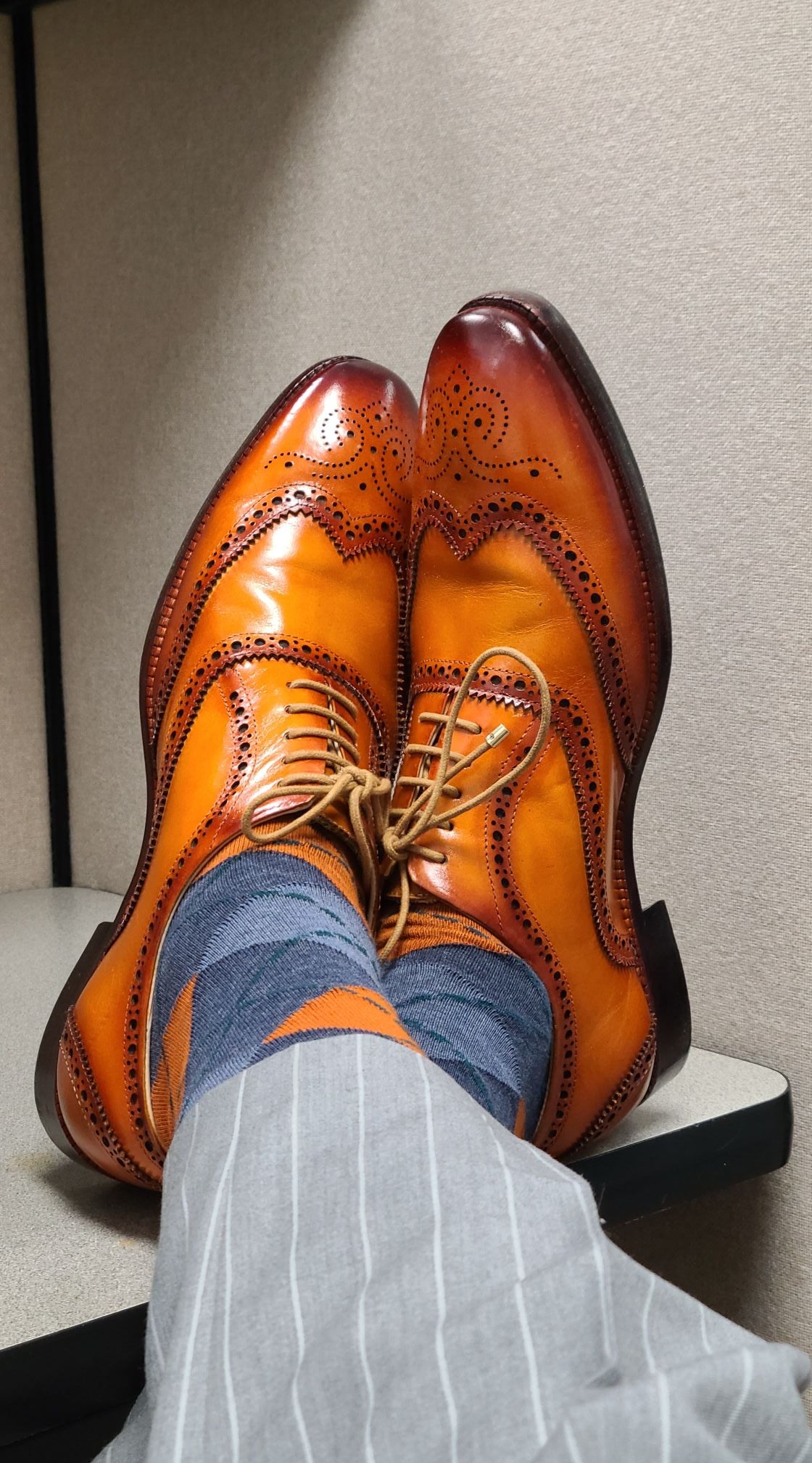 Wingtip Brogue Oxford- Tan