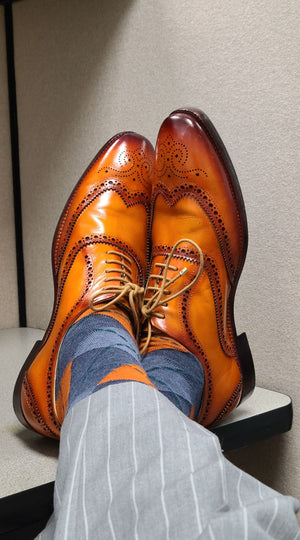 Wingtip Brogue Oxford- Tan