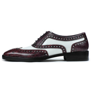 Spectator Wingtip Oxford - Purple & White