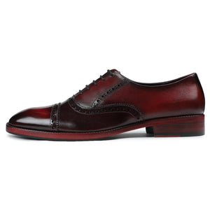 Classic Captoe Oxford - Wine Red