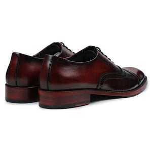 Classic Captoe Oxford - Wine Red