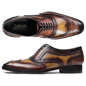 Wingtip Brogue Oxford - Tan & Brown