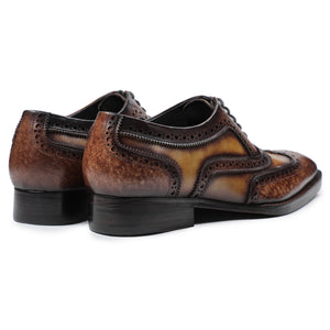 Wingtip Brogue Oxford - Tan & Brown