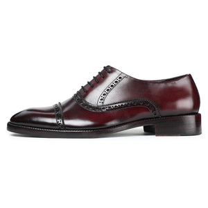 Classic Captoe Oxford - Burgundy