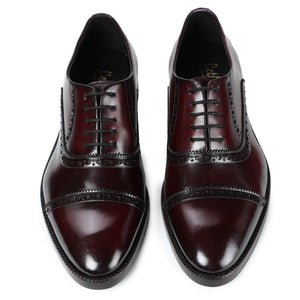 Classic Captoe Oxford - Burgundy