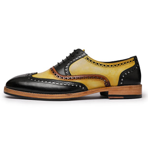 Wingtip Brogue Oxford - Tan & Black