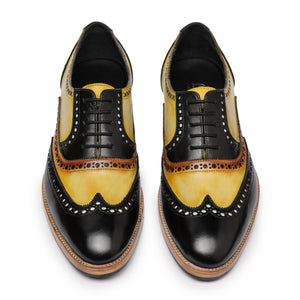 Wingtip Brogue Oxford - Tan & Black