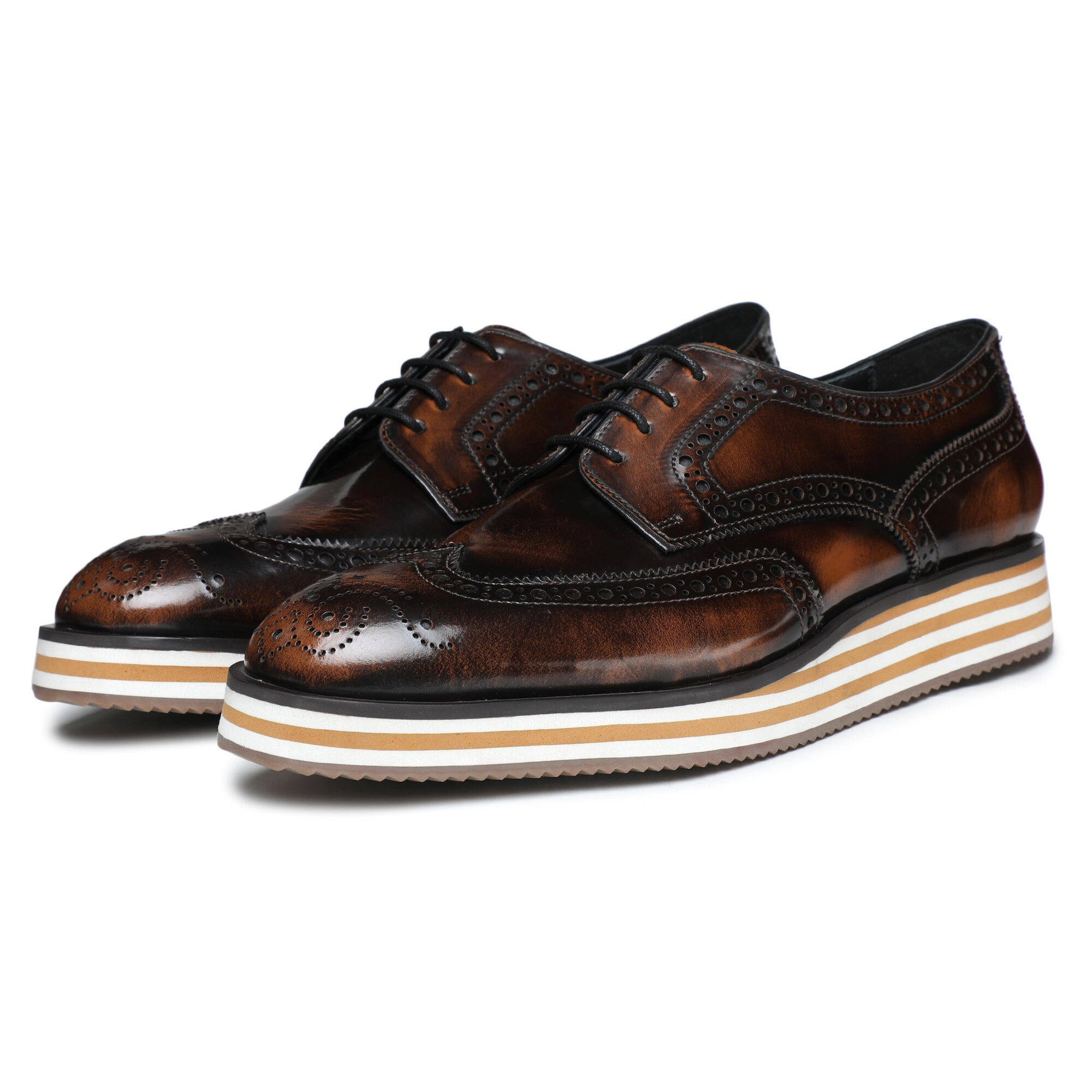 Wingtip Sneakers - Brush Off Brown