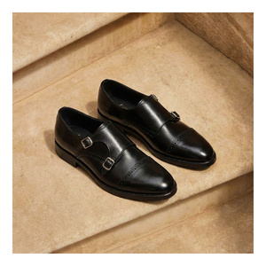 Captoe Double Monk Strap - Black