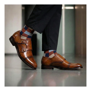 Captoe Double Monk Strap - Brown