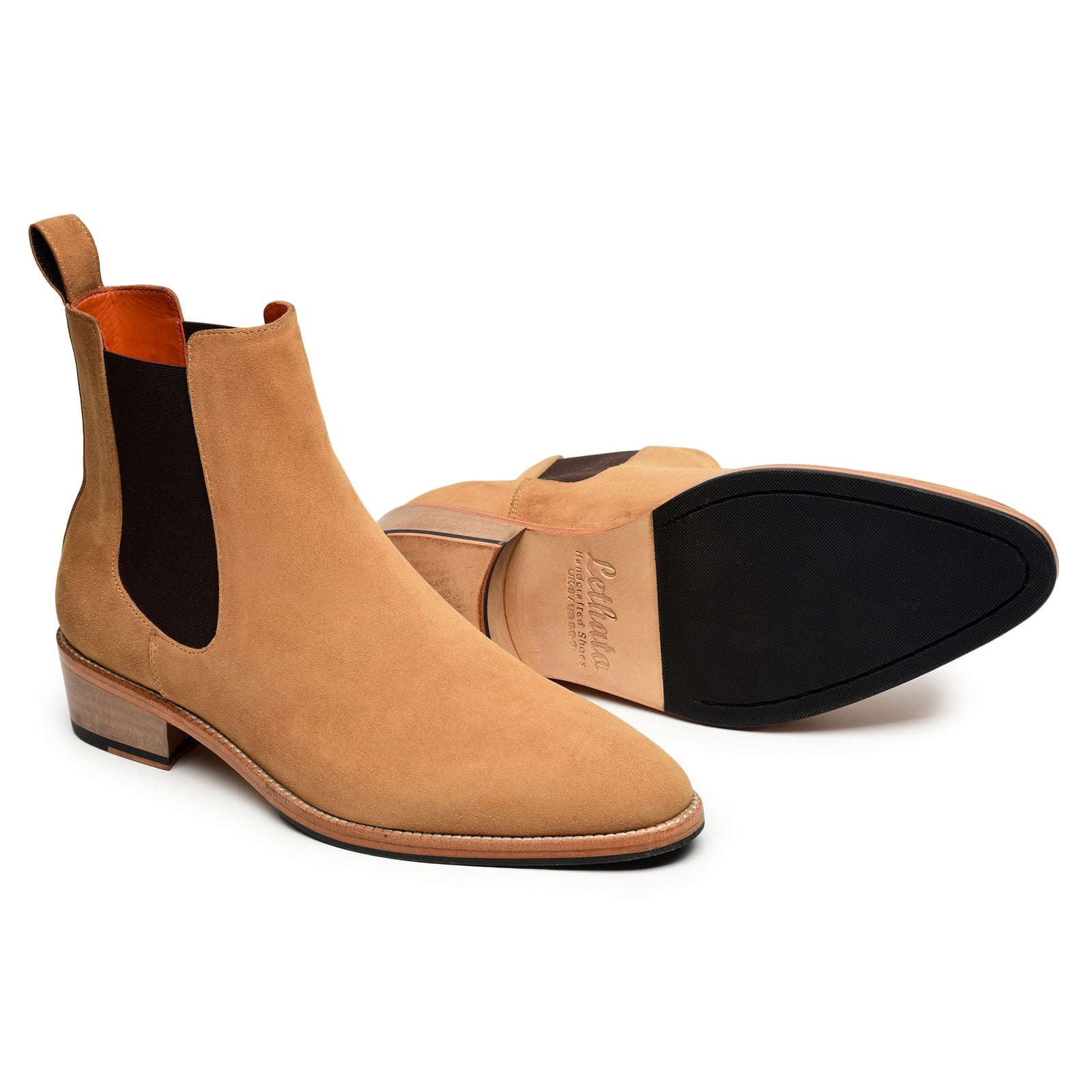 Mens Chelsea Boots- Tan Suede