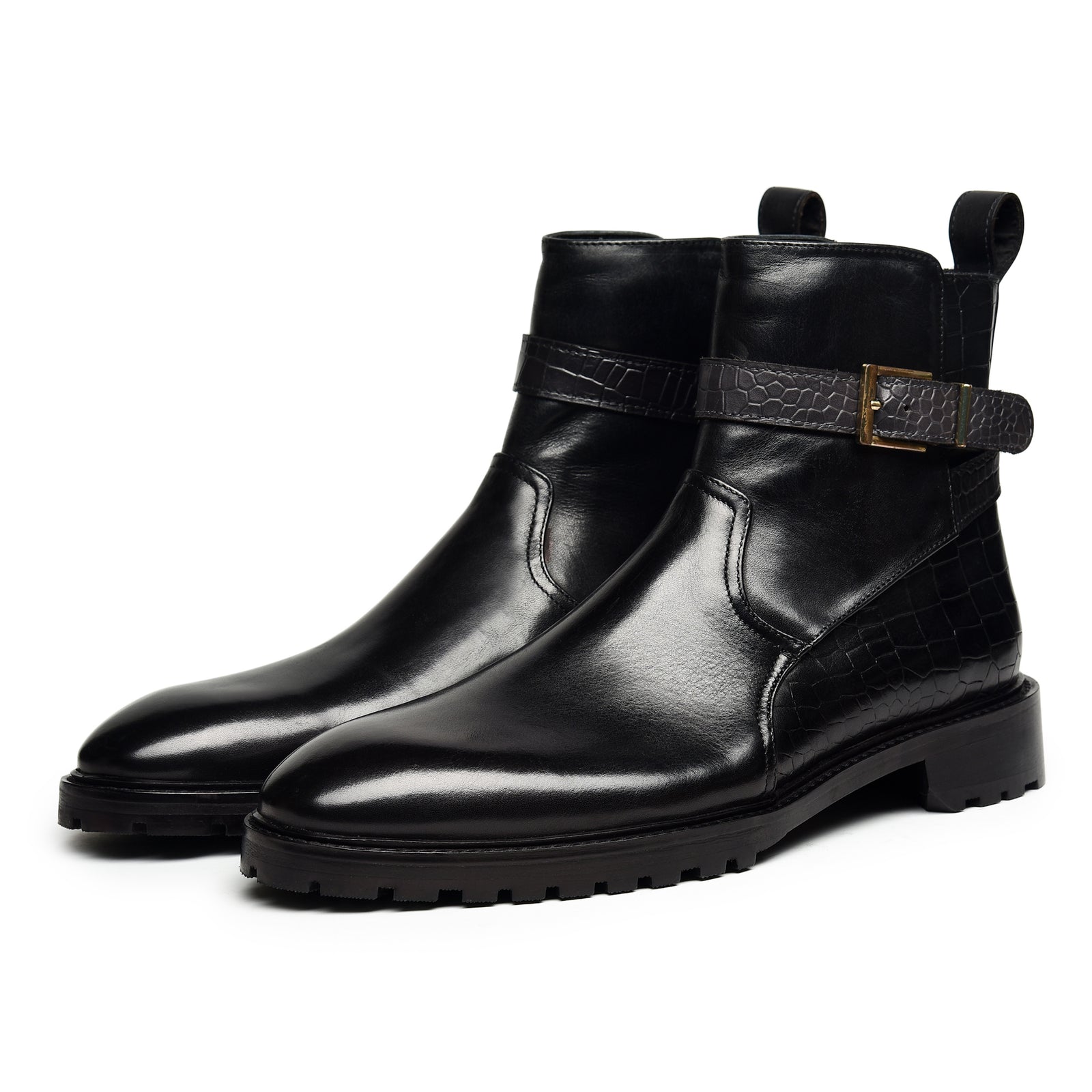 Jodhpur Boots- Croc Black