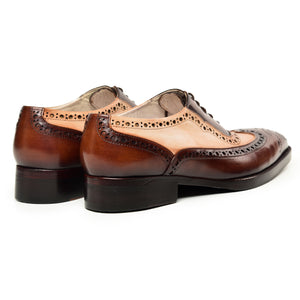 Wingtip Brogue Oxford - Brown & Beige