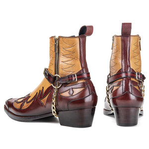 Harness Boots - Tan & Brown