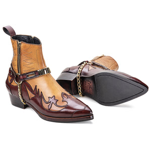 Harness Boots - Tan & Brown