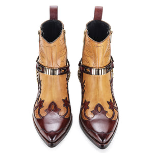 Harness Boots - Tan & Brown