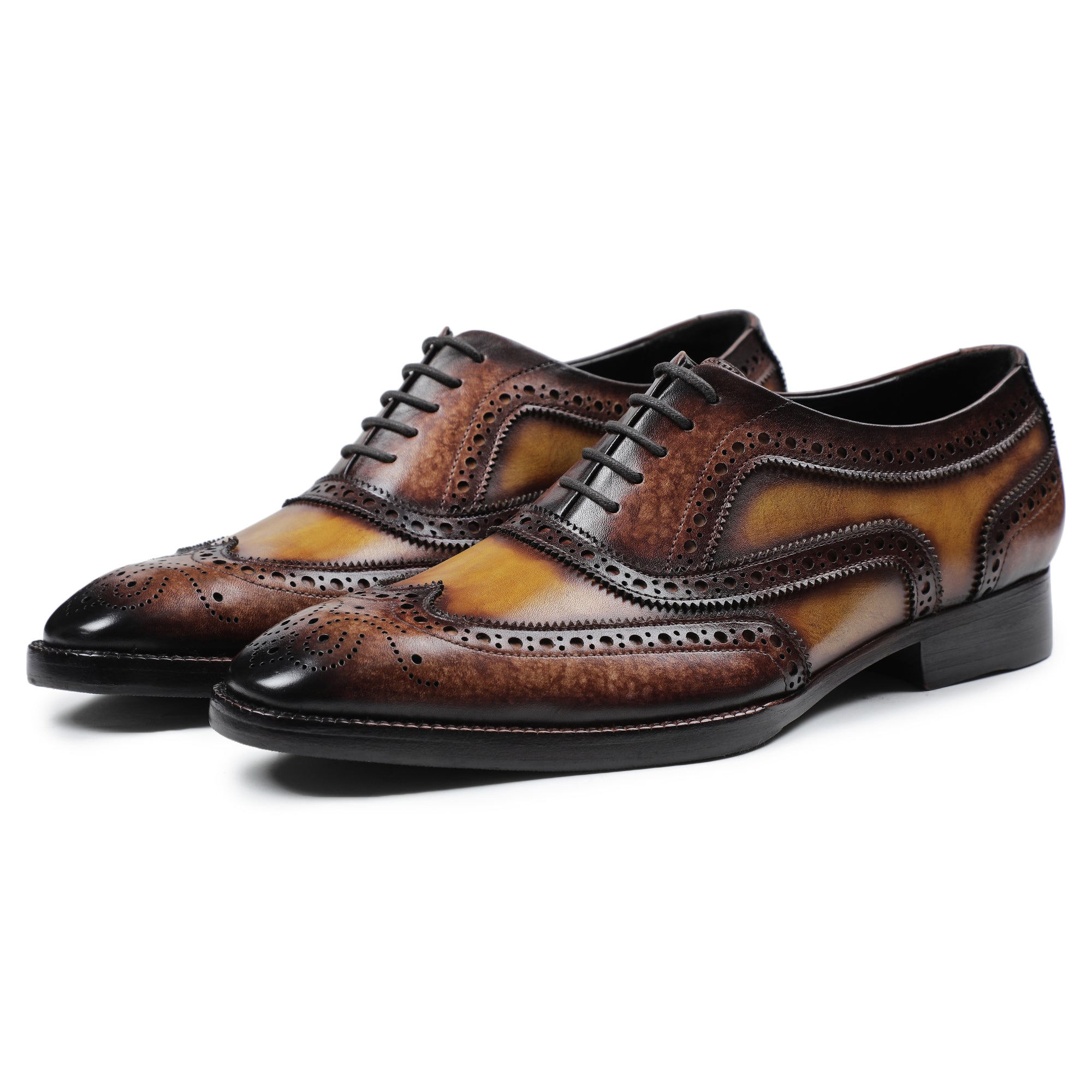Wingtip Brogue Oxford - Tan & Brown