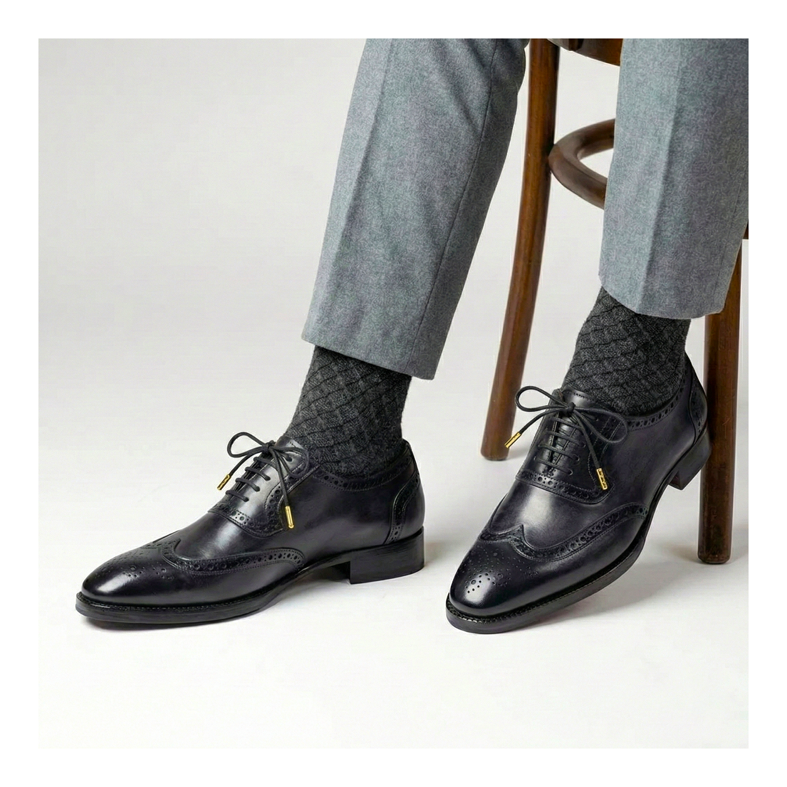 Wingtip Brogue Oxford - Grey