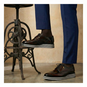 Wingtip Sneakers- Burgundy