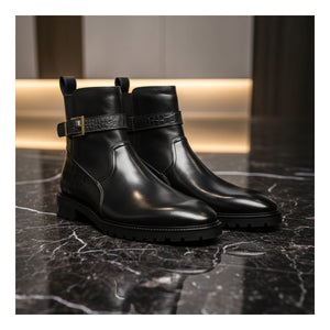 Jodhpur Boots- Croc Black