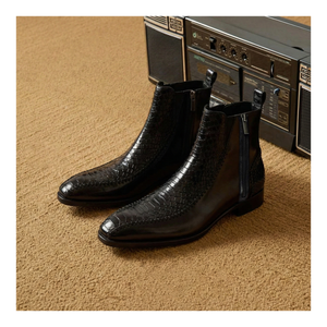 Driver Zipper Boots - Croc Black