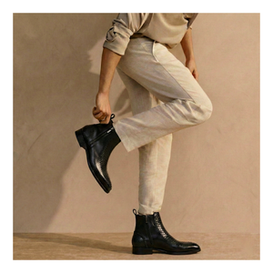 Driver Zipper Boots - Croc Black