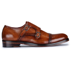 Captoe Double Monk Strap - Brown