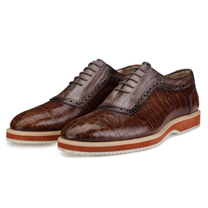Oxford Sneakers- Croc Brown