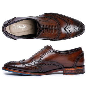 Wingtip Brogue Oxford- Dark Brown