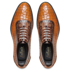 Oxford Sneakers- Croc Tan & Brown